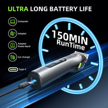 Load image into Gallery viewer, Beard Trimmer for Men, 15 Pieces Mens Grooming Kit, 5 in 1 Stainless Steel Blade Cordless Hair Clippers, 150-Min Long Runtime, IPX7 Waterproof, 3 Speeds Body Hair Trimmer for Nose, Ear, Face, Chest