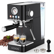 Load image into Gallery viewer, Spacekey 20 Bar 1350W Espresso Maker with Milk Frother, Black