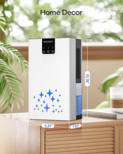 Load image into Gallery viewer, Dehumidifier, 95 OZ Water Tank Dehumidifiers for Home, 1000 sq. ft. Dehumidifier for Basement Bathroom Bedroom with Auto Shut Off, 7 Colors LED Light, Quiet Dehumidifiers with Sleep Mode, White