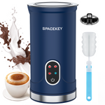 Spacekey 4-in-1 Electric Milk Frother, 10.1oz/300ml Automatic Foam Maker with Mute Mode