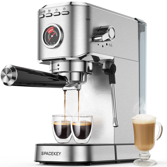 Spacekey CM5080 20 Bar 1350W Espresso Maker with Milk Frother