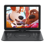 DBPOWER 16.9" Portable DVD Player with HD Swivel Large Screen，Support USB/SD/ DVD/TV Sync(Do Not Support Blu-Ray)