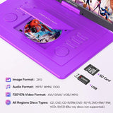 DBPOWER 17.9" Portable DVD Player with 15.6" Large HD Screen, 6 Hours Rechargeable Battery, Support USB/SD Card/Sync TV and Multiple Disc Formats, High Volume Speaker,Purple