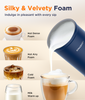 Spacekey 4-in-1 Electric Milk Frother, 10.1oz/300ml Automatic Foam Maker with Mute Mode