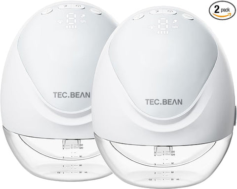 TEC.BEAN Breast Pump Hands-Free Wearable-Pumps for Breastfeeding 2 Pack