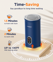 Load image into Gallery viewer, Spacekey 4-in-1 Electric Milk Frother, 10.1oz/300ml Automatic Foam Maker with Mute Mode
