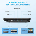 17.9" Portable DVD Player-With 15.6" HD Swivel Screen, Support Multiple DVD CD Formats/USB/SD Card/Sync TV, 6 Hours Rechargeable Battery, Car Charger