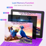 DBPOWER 17.9" Portable DVD Player with 15.6" Large HD Screen, 6 Hours Rechargeable Battery, Support USB/SD Card/Sync TV and Multiple Disc Formats, High Volume Speaker,Purple