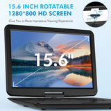 17.9" Portable DVD Player-With 15.6" HD Swivel Screen, Support Multiple DVD CD Formats/USB/SD Card/Sync TV, 6 Hours Rechargeable Battery, Car Charger