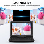 DBPOWER 16.9" Portable DVD Player,With 14.1" HD Swivel Large Screen, Support DVD/USB/SD Card and Multiple Disc Formats, 6 Hrs 5000mAH Rechargeable Battery, Sync TV/Projector, High Volume Speaker