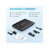 17.9" Portable DVD Player with 15.6" HD Swivel Screen, Support Multiple DVD CD Formats/USB/SD Card/Sync TV, 6 Hours Rechargeable Battery, Car Charger, Remote Control, Region Free