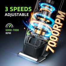 Load image into Gallery viewer, Beard Trimmer for Men, 15 Pieces Mens Grooming Kit, 5 in 1 Stainless Steel Blade Cordless Hair Clippers, 150-Min Long Runtime, IPX7 Waterproof, 3 Speeds Body Hair Trimmer for Nose, Ear, Face, Chest
