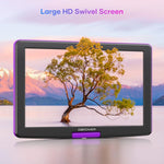 DBPOWER 17.9" Portable DVD Player with 15.6" Large HD Screen, 6 Hours Rechargeable Battery, Support USB/SD Card/Sync TV and Multiple Disc Formats, High Volume Speaker,Purple