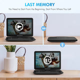 17.9" Portable DVD Player-With 15.6" HD Swivel Screen, Support Multiple DVD CD Formats/USB/SD Card/Sync TV, 6 Hours Rechargeable Battery, Car Charger