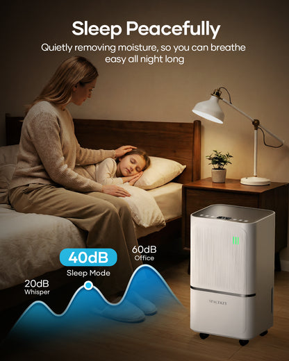 34 Pints Dehumidifier for Basement with Drain Hose Up to 2500 Sq.Ft