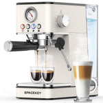 Spacekey 20 Bar 1350W Espresso Maker with Milk Frother, White