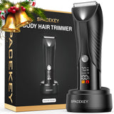 Spacekey IPX7 Manscape Body Hair Trimmer for Men with 2 Speeds, LED Light