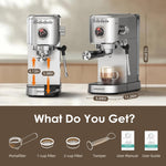 Spacekey CM5080 20 Bar 1350W Espresso Maker with Milk Frother