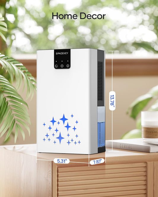 Dehumidifier, 95 OZ Water Tank Dehumidifiers for Home, 1000 sq. ft. Dehumidifier for Basement, White