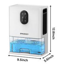 Load image into Gallery viewer, Dehumidifier, 106 OZ Water Tank (1000 sq.ft) Dehumidifiers for Home, Quiet Dehumidifier for Bathroom Bedroom Basement RV with Timer Setting, Auto Shut Off, 7 Colors LED Light, Sleep Modes, White
