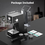 Spacekey 20 Bar 1350W Espresso Maker with Milk Frother, Black