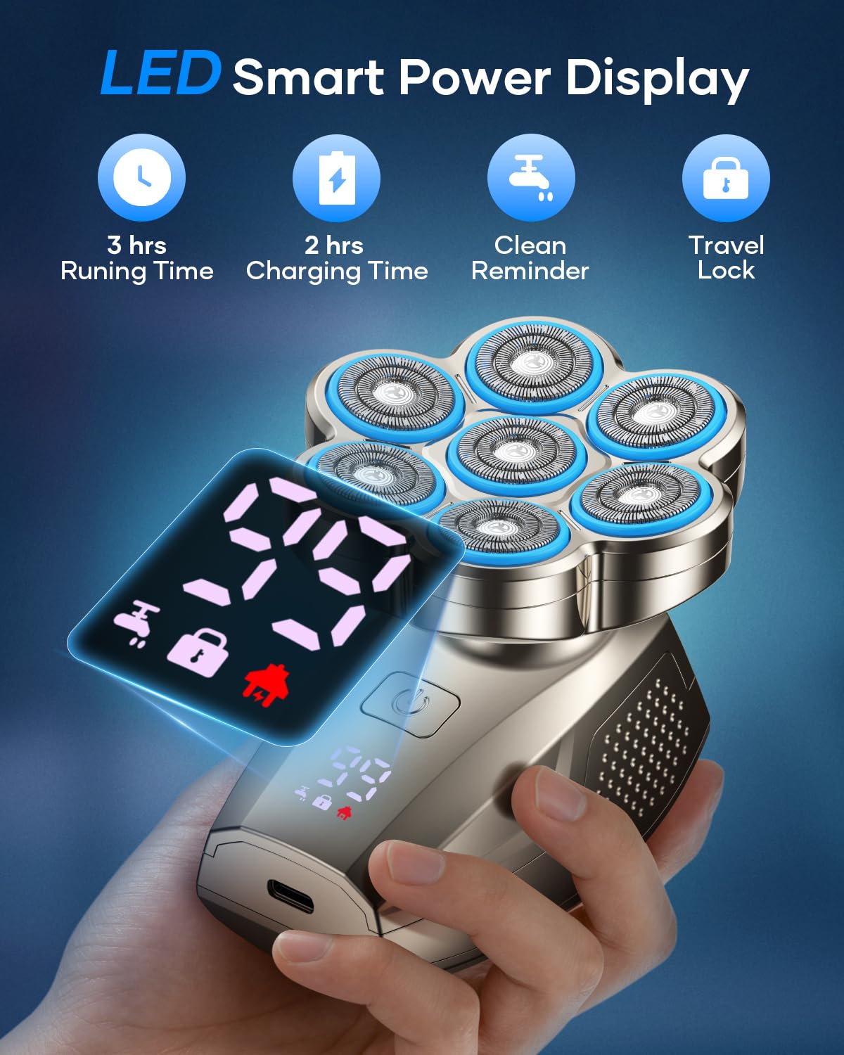 Spacekey 7D Head Shavers for Men