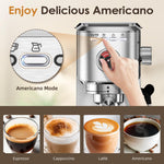 Spacekey CM5080 20 Bar 1350W Espresso Maker with Milk Frother