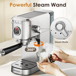 Spacekey CM5080 20 Bar 1350W Espresso Maker with Milk Frother