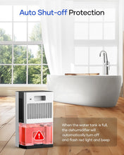 Load image into Gallery viewer, Dehumidifier, 95 OZ Water Tank Dehumidifiers for Home, 1000 sq. ft. Dehumidifier for Basement Bathroom Bedroom with Auto Shut Off, 7 Colors LED Light, Quiet Dehumidifiers with Sleep Mode, White
