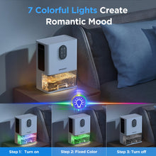 Load image into Gallery viewer, Dehumidifier, 106 OZ Water Tank (1000 sq.ft) Dehumidifiers for Home, Quiet Dehumidifier for Bathroom Bedroom Basement RV with Timer Setting, Auto Shut Off, 7 Colors LED Light, Sleep Modes, White
