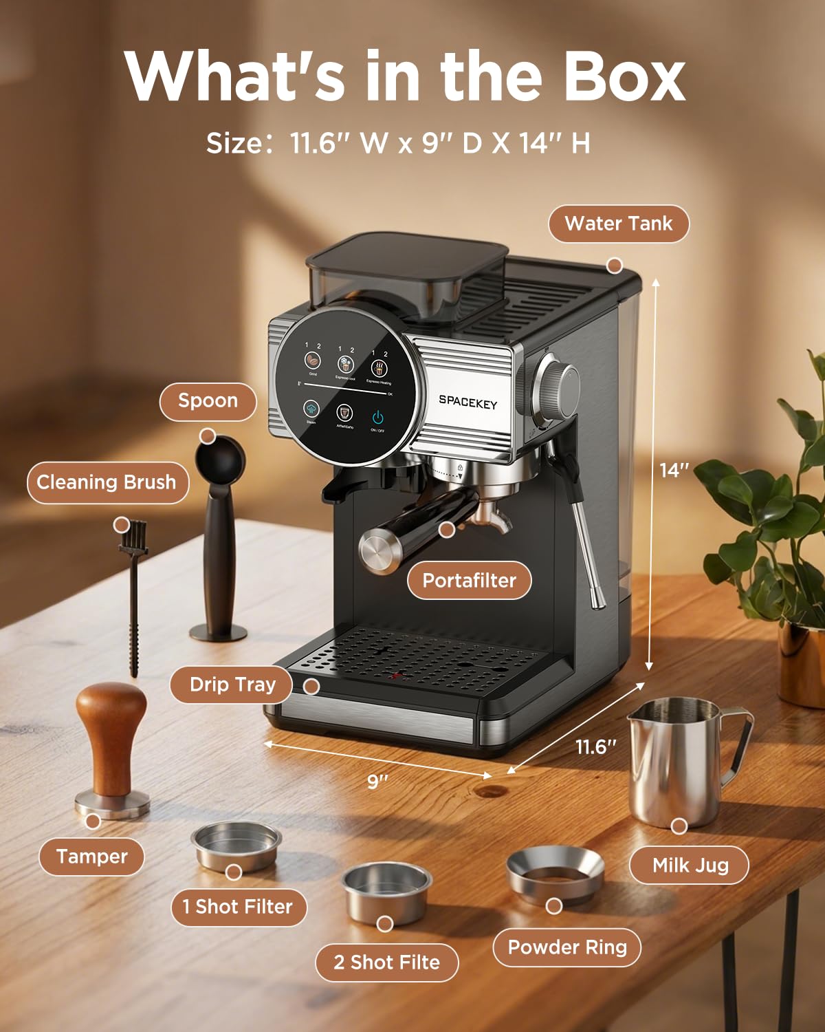 Spacekey CM5510 Espresso Machine with Grinder